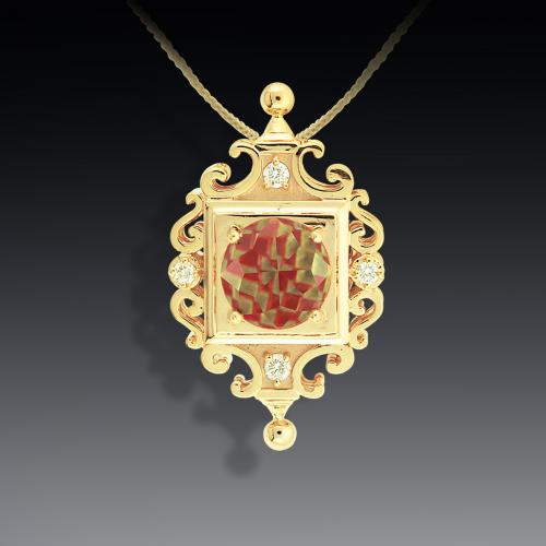 Citrine DavinChi Cut Pendant
