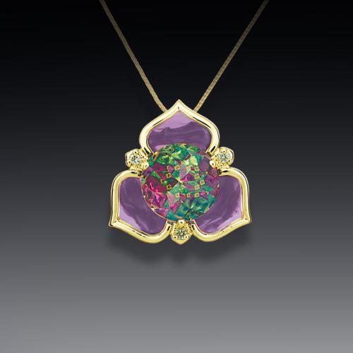 Trefoil Amethyst DavinChi Cut Pendant